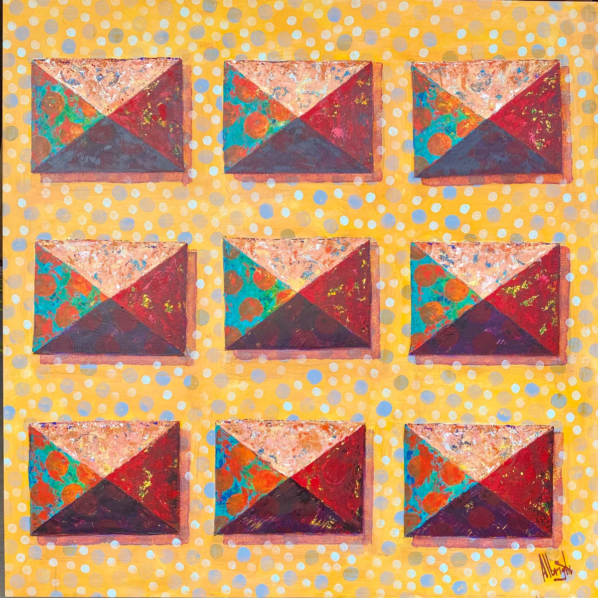 Roofs by Sam Albright  Image: Acrylic on ACP 48x48