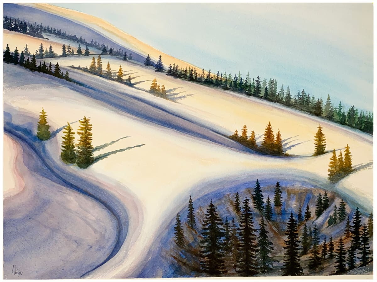 Deep Ridge by Sam Albright  Image: Deep Ridge - water color 29x21 