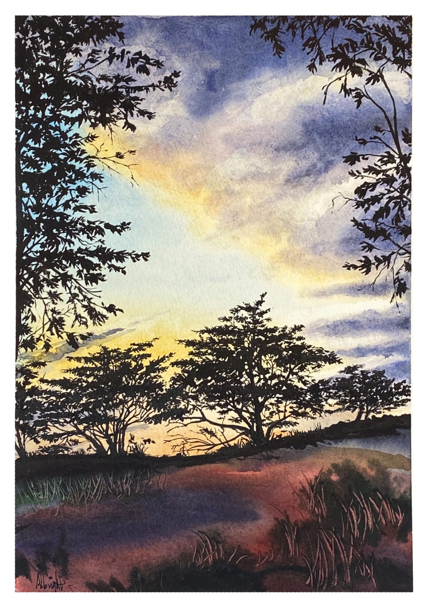 End of the Day by Sam Albright  Image: End of the Day - 9" x 12" watercolor