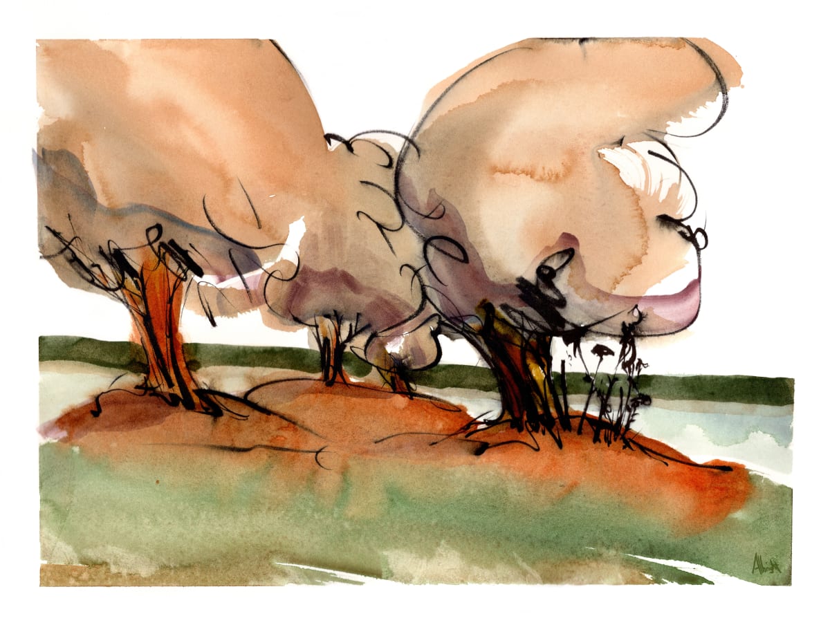 Fluffy Tan Trees by Sam Albright 