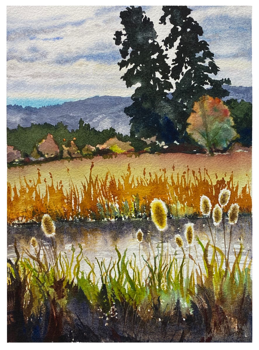 Morning at the Office by Sam Albright  Image: Morning at the Office - 9x12 watercolor