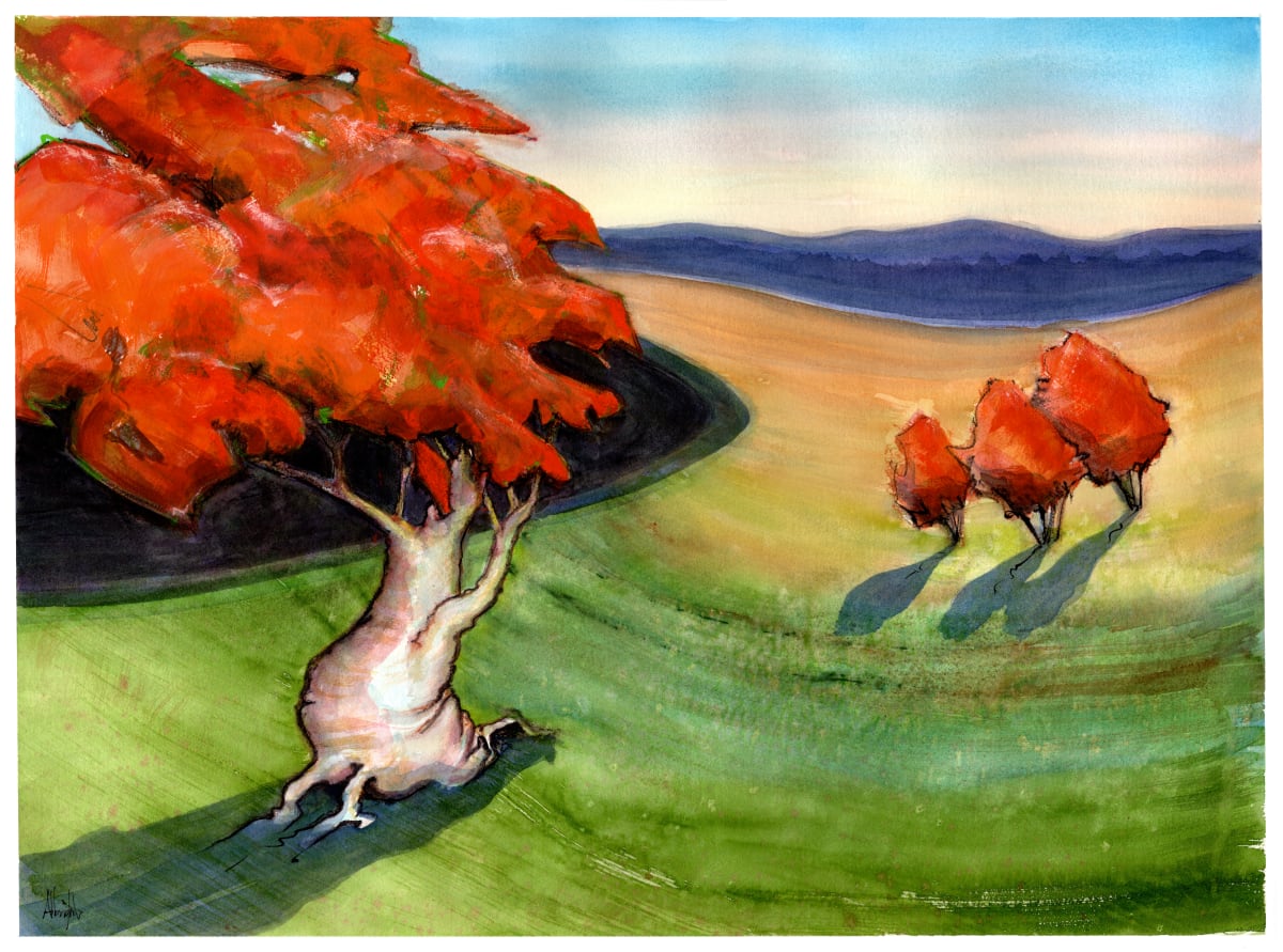 Orange Bush Walk by Sam Albright 