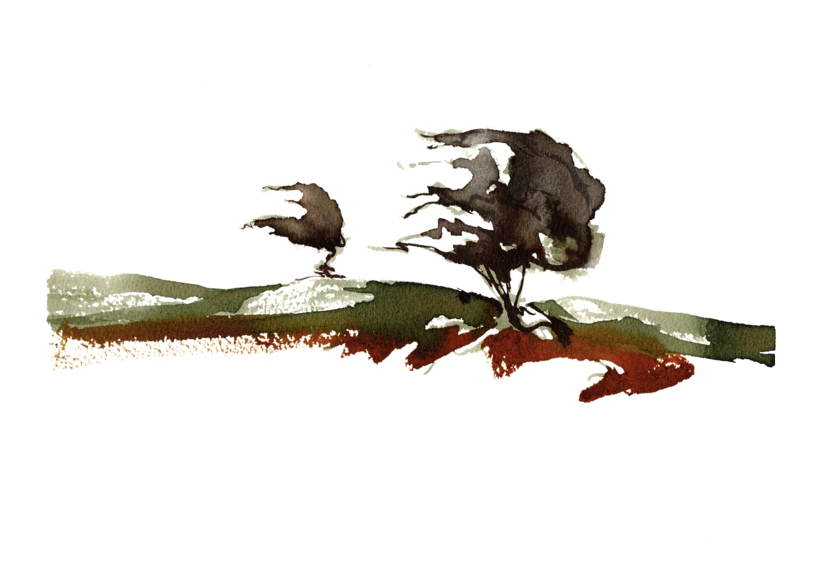 Two Blown Trees by Sam Albright 