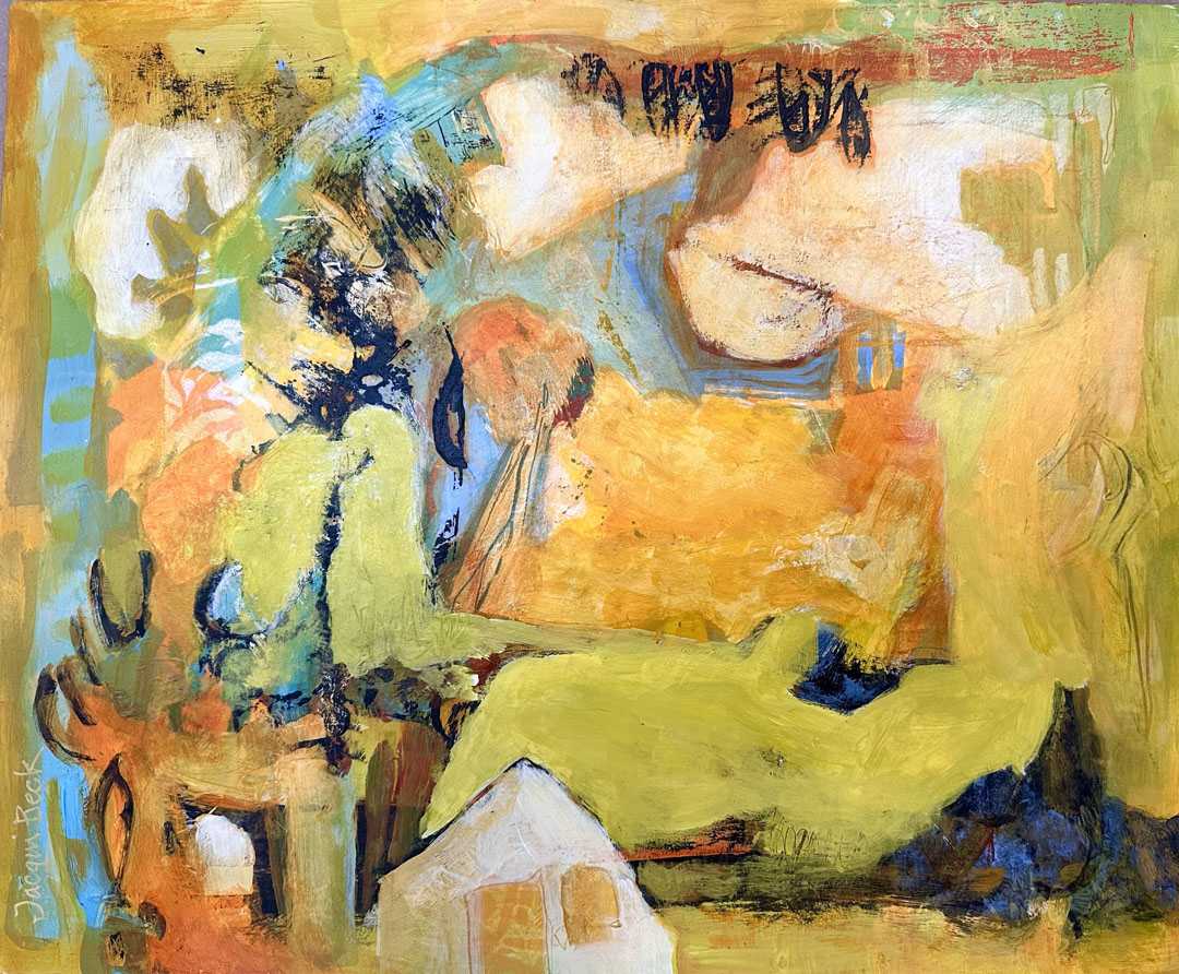 Pensive Cat by Jacqui Beck 