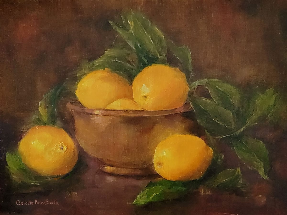 Lemons in Copper Bowl 