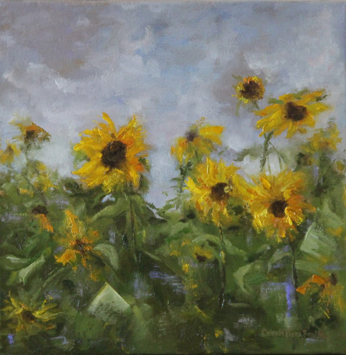 Sunflowers in Sync  Image: Price includes custom float frame