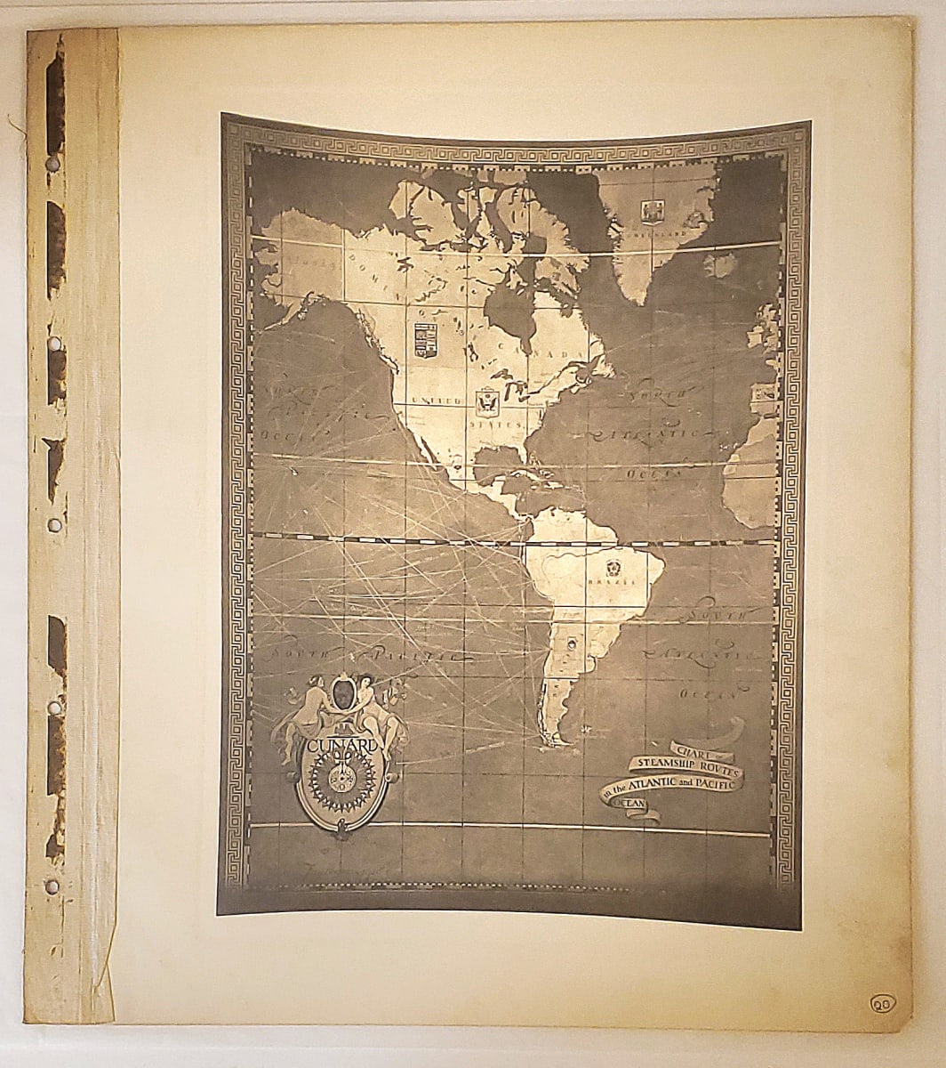 Sea Chart 20, Cunard, Bldg., NYC by Barry Faulkner 