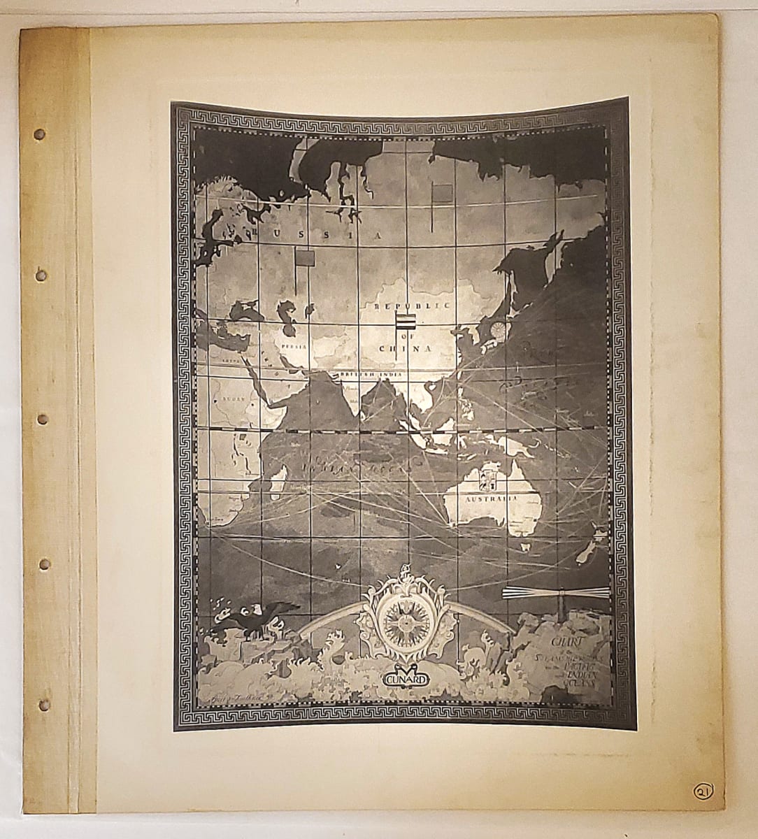Sea Chart 21, Cunard, Bldg., NYC by Barry Faulkner 