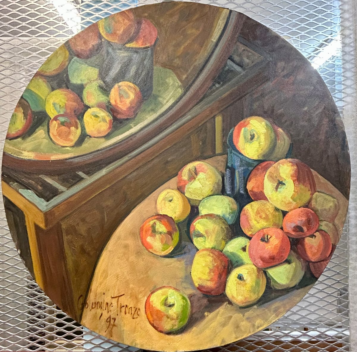 Still Life with Reflection Tondo 36 by Adeline Goldminc-Tronzo 