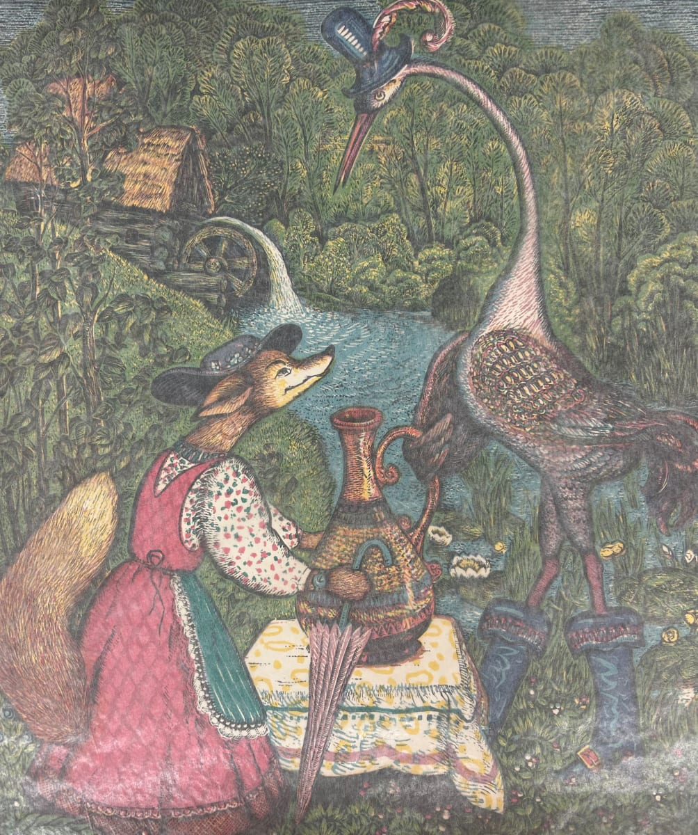 The Fox and the Crane by Victor Pyatkov Leonora Ysupova 