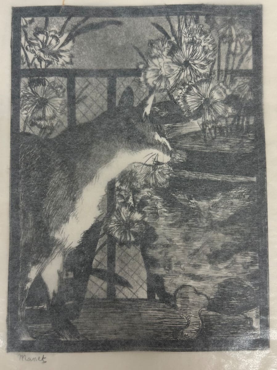 Le Chat et les Fleurs by Edouard Manet, Image 1.
