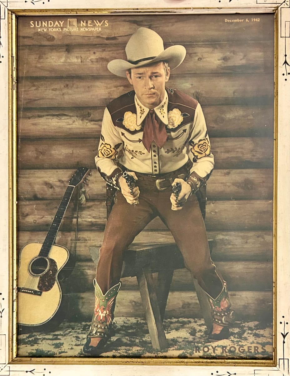 Matted Oversized Framed Portrait Cowboy by Roy Rogers 