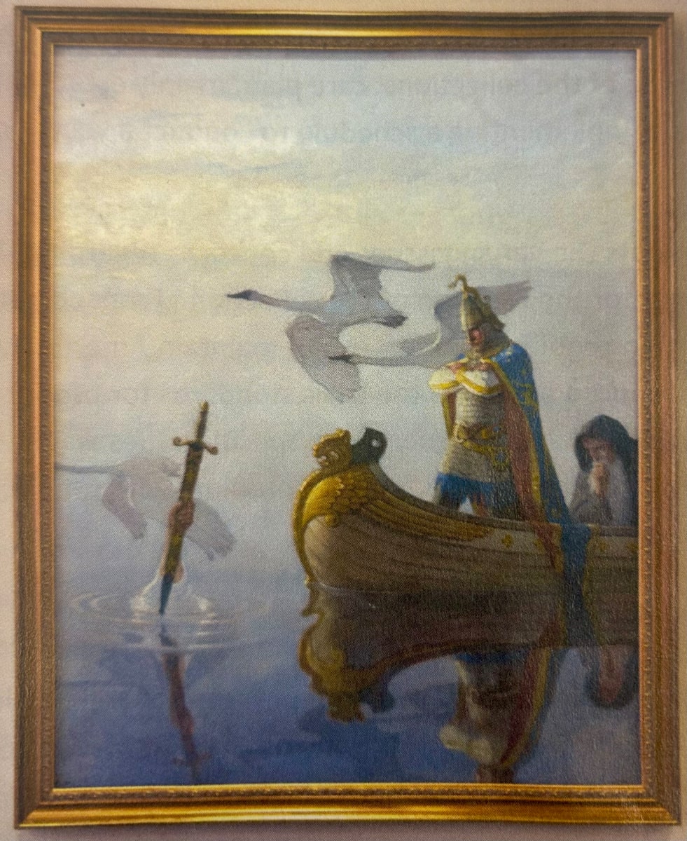 King Arthur Receiving Excalibur by Newell Wyeth 