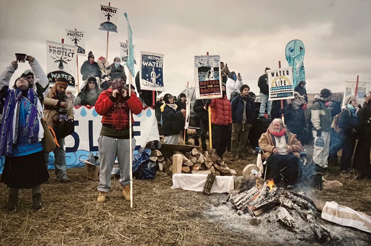 Watching the Turtle Island stand off with the police, Thanksgiving Day by Jon Willis 