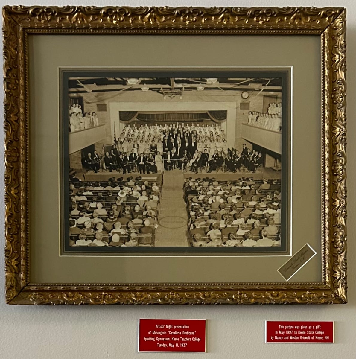 Artists' Night presentation of Mascagno's "Cavalleria Rusticana" Spaulding Gymnasium, Keene Teachers College by Unknown 