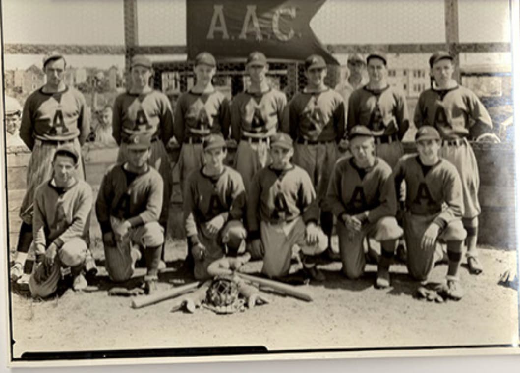 BU Exhibition Baseball Team Photo 