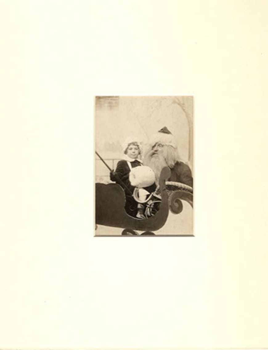 BU Exhibition Girl in Sleigh with Santa 