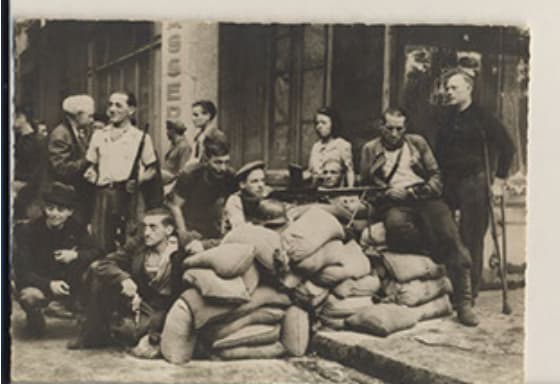 War soldiers with sandbags 