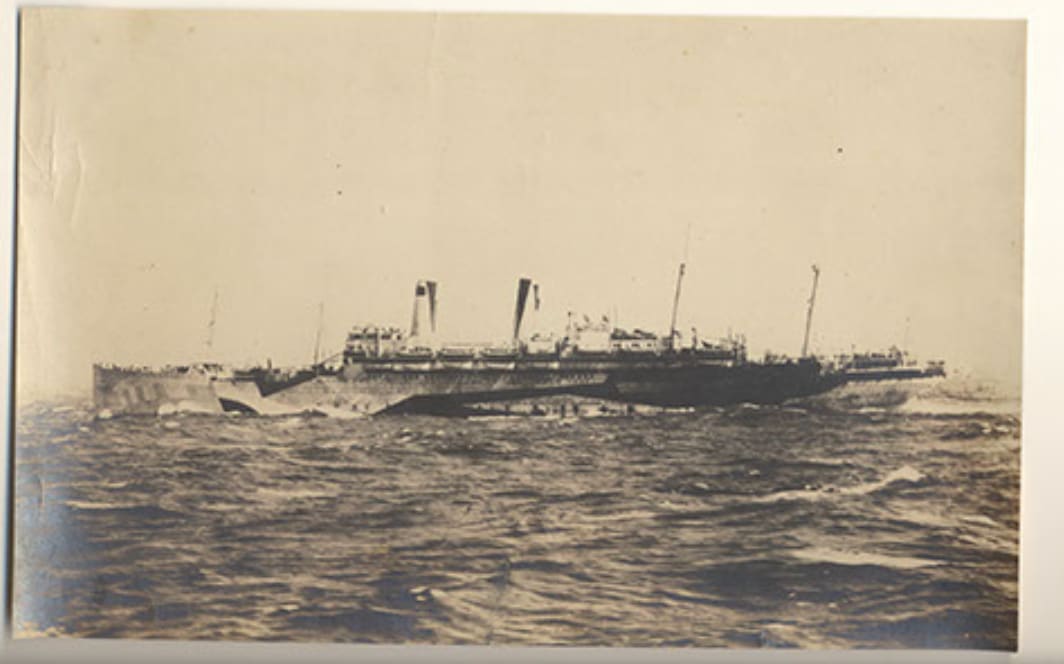 War Ship in Sea 