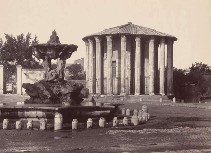 Temple of Vesta and Fountain by James Anderson 