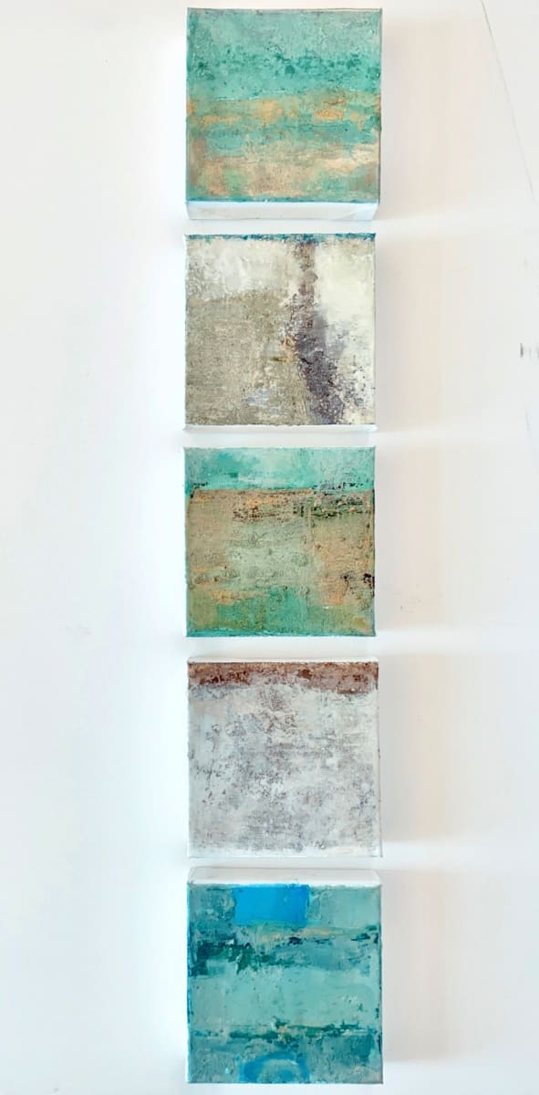 Gold Rim Teal Sea Motifs - Series 