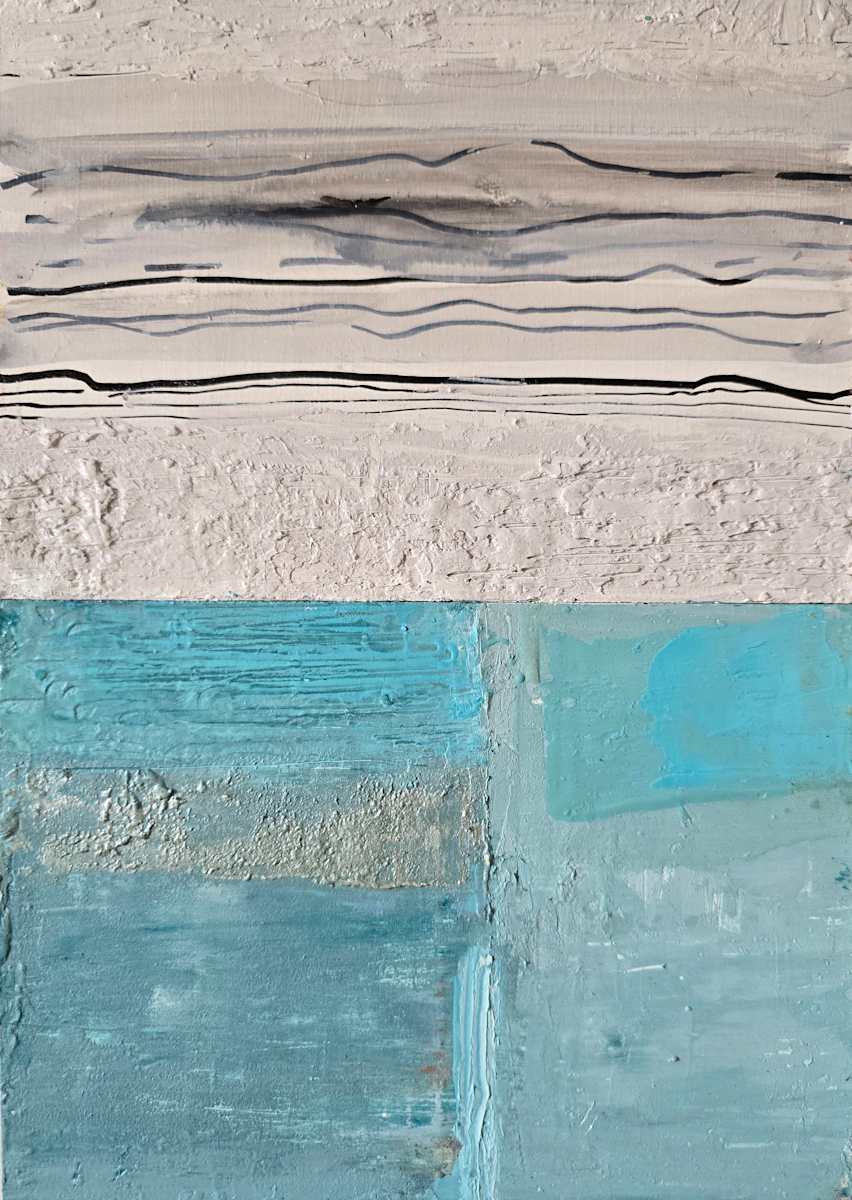 Teal &  Ink Ditpych by Gabriella Lewenz  Artist | Gallery 