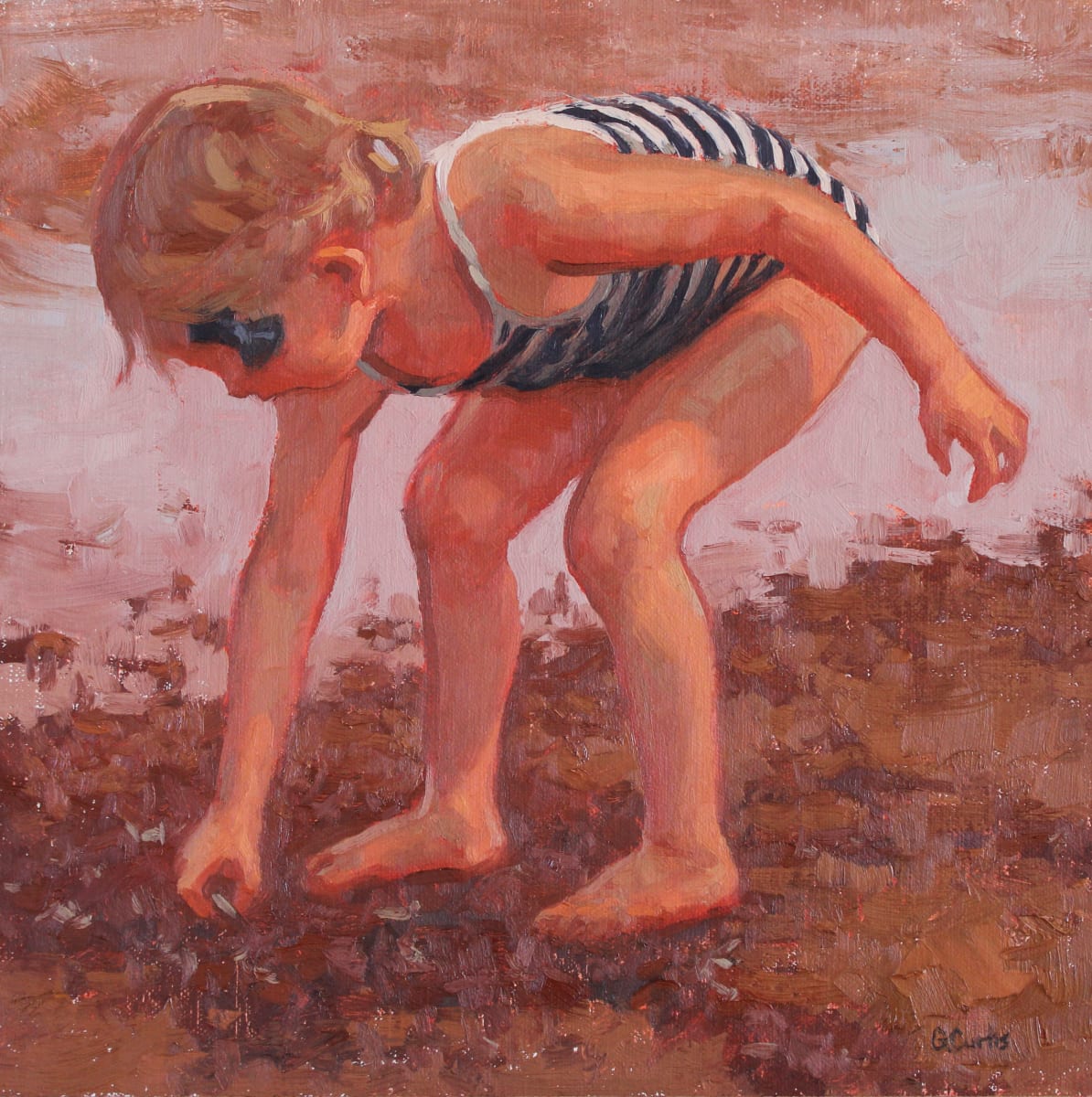 Blue Bow by Grace Curtis Fine Art 