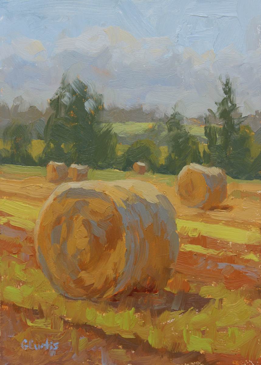 September Bale by Grace Curtis Fine Art, Image 1.