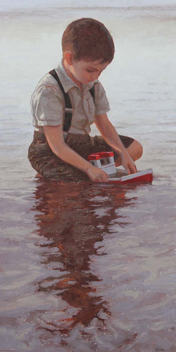 Fishing Boat Boy by Grace Curtis Fine Art 