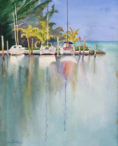 Banana Bay by Lou Jordan  Image: Well known painting!Painted in Jeanne Dobie workshop at Marathon Key, FL
