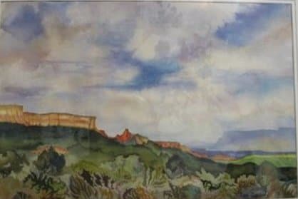 New Mexico Foreveer by Lou Jordan  Image: Painted en plein air in Abique NM on an art trip to Ghost Ranch