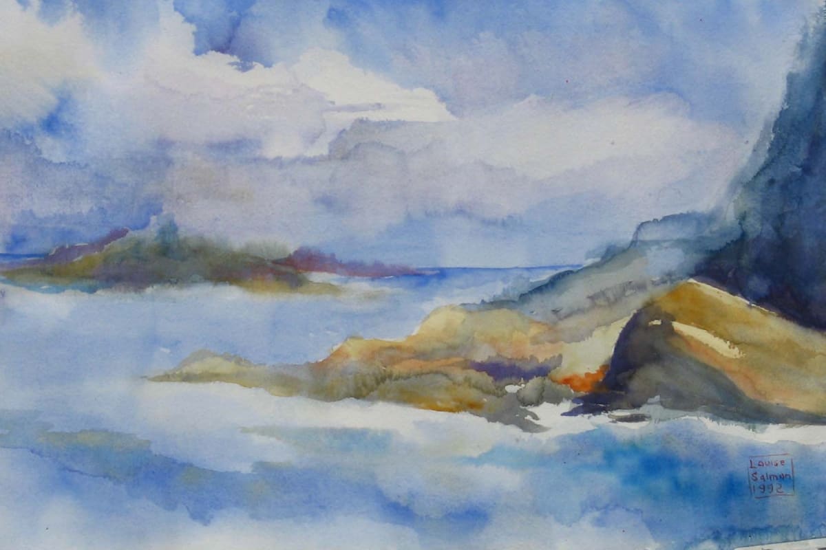 Maine Islands by Lou Jordan  Image: Maine Islands - my first successful watercolor, painted on site