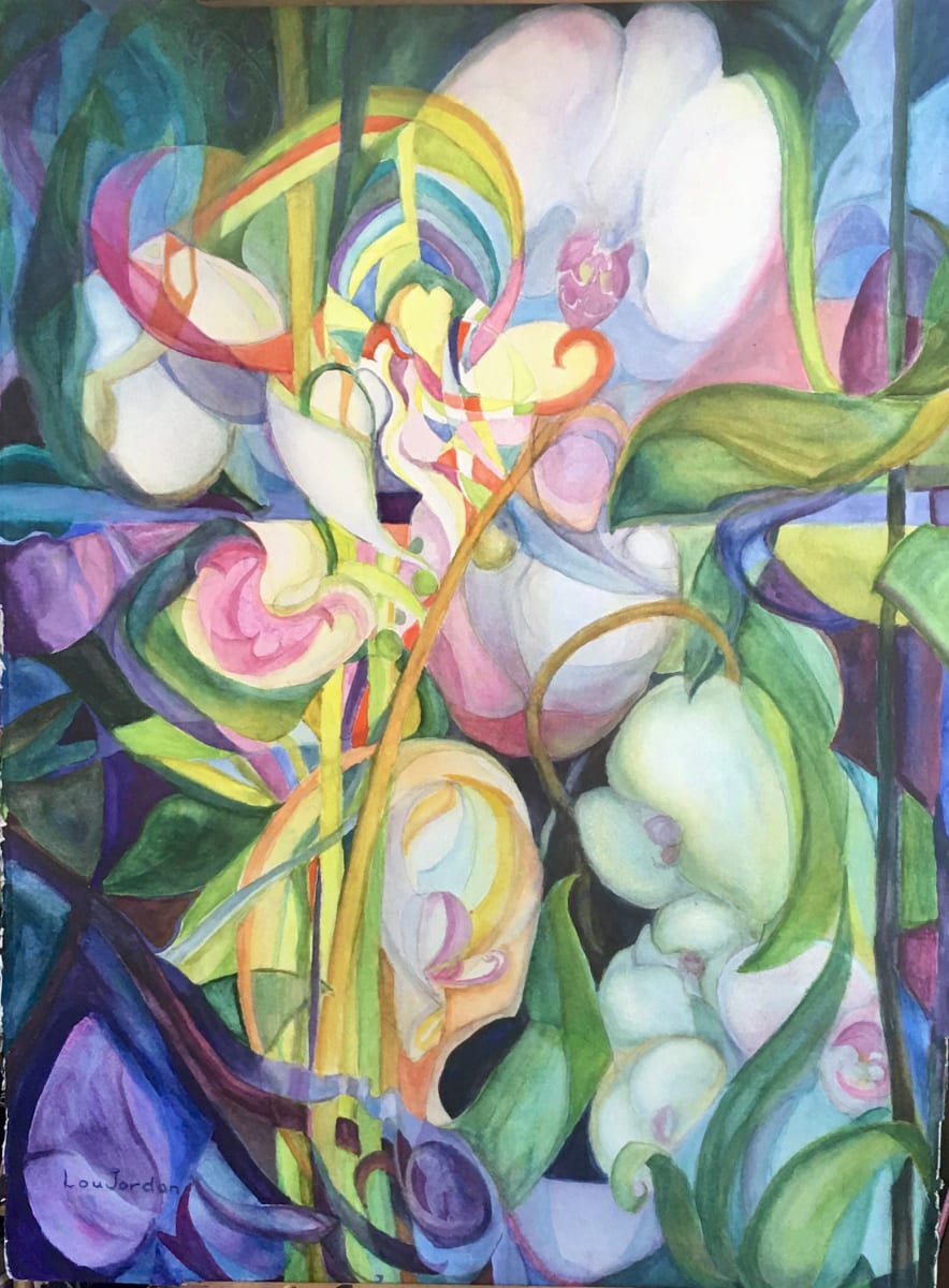 Orchids in the Window by Lou Jordan  Image: Orchids in the Window; Lyrical Abstract
