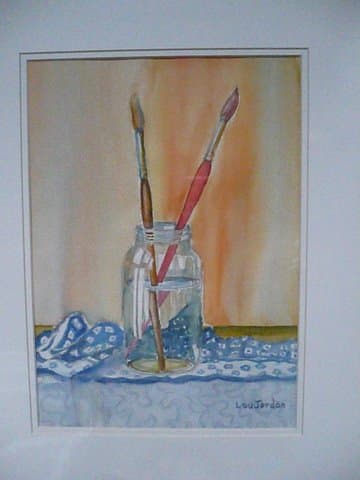 JoAnn's Brushes by Lou Jordan  Image: Done at a Painting Day at JoAnn Adam's house