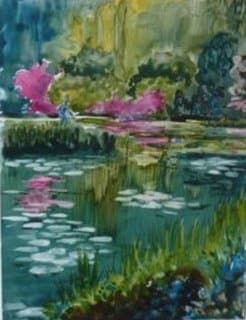 Monet's Lilypond by Lou Jordan  Image: Monet's Lilypond - painted in Paris