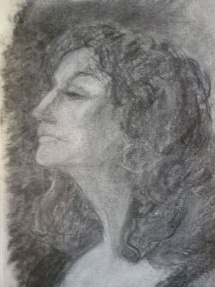 Portrait drawing of a Woman  Image: Portrait Drawing of a Woman - Carol Peebles Class