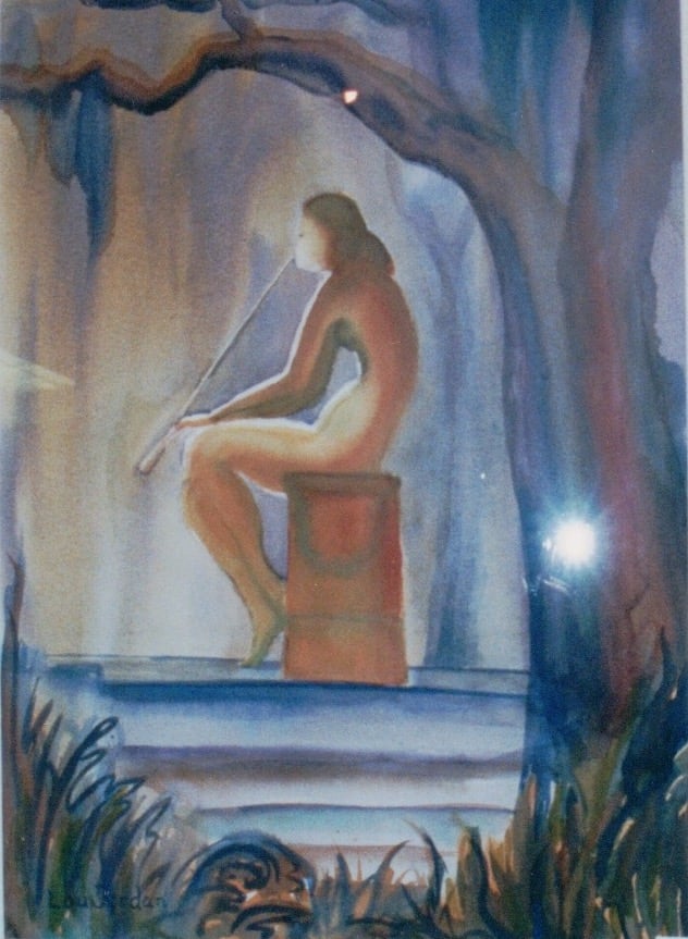 Pan Fountain, City Park  Image: Painted on site