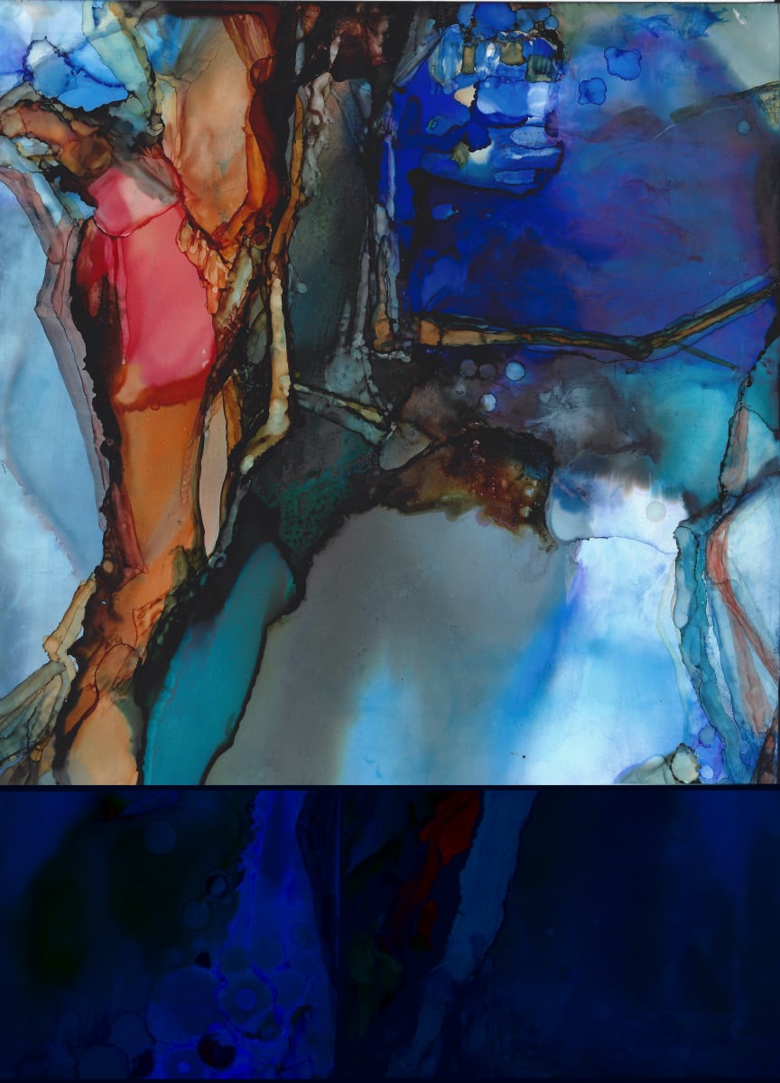 Under the Ice  Image: Paired with Breathless - two of my better alcohol ink paintings