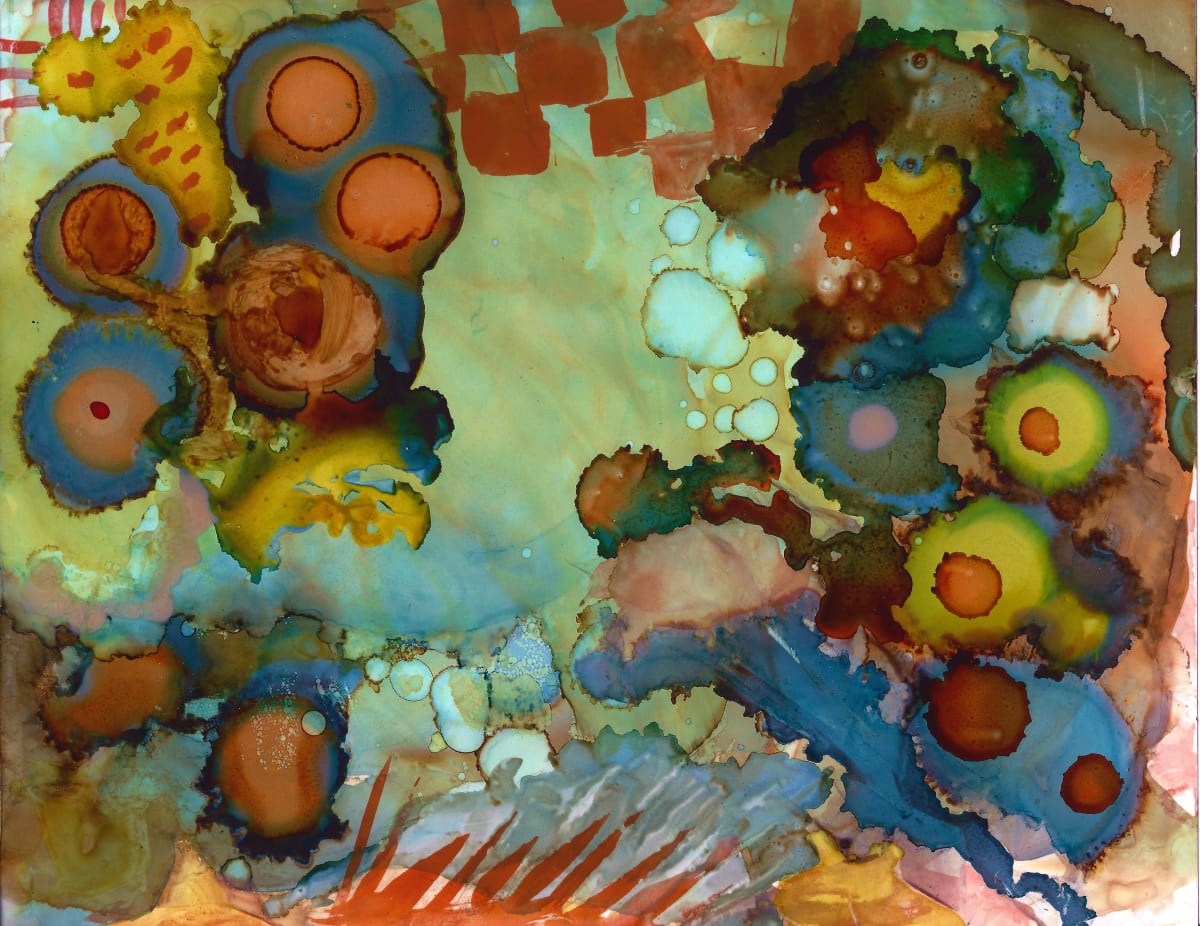 Sushi by Lou Jordan  Image: Sushi - Alcohol ink on Yupo