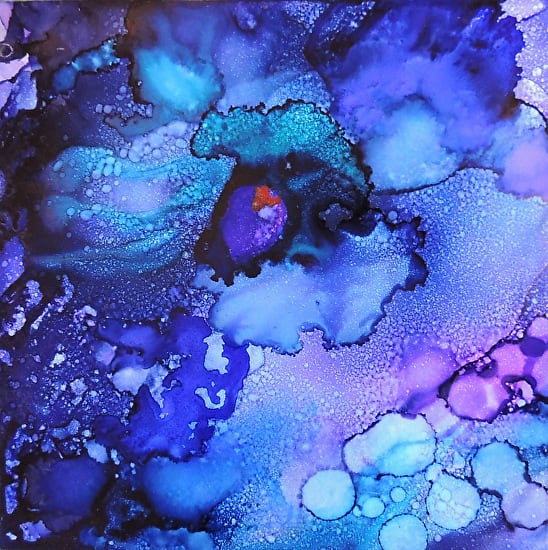 Midnight Orchid by Lou Jordan  Image: Midnight Orchid - alcohol inks