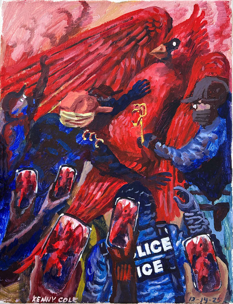 “Deporting the Red, White and Blue: Cardinal” by Kenny Cole, Image 1.