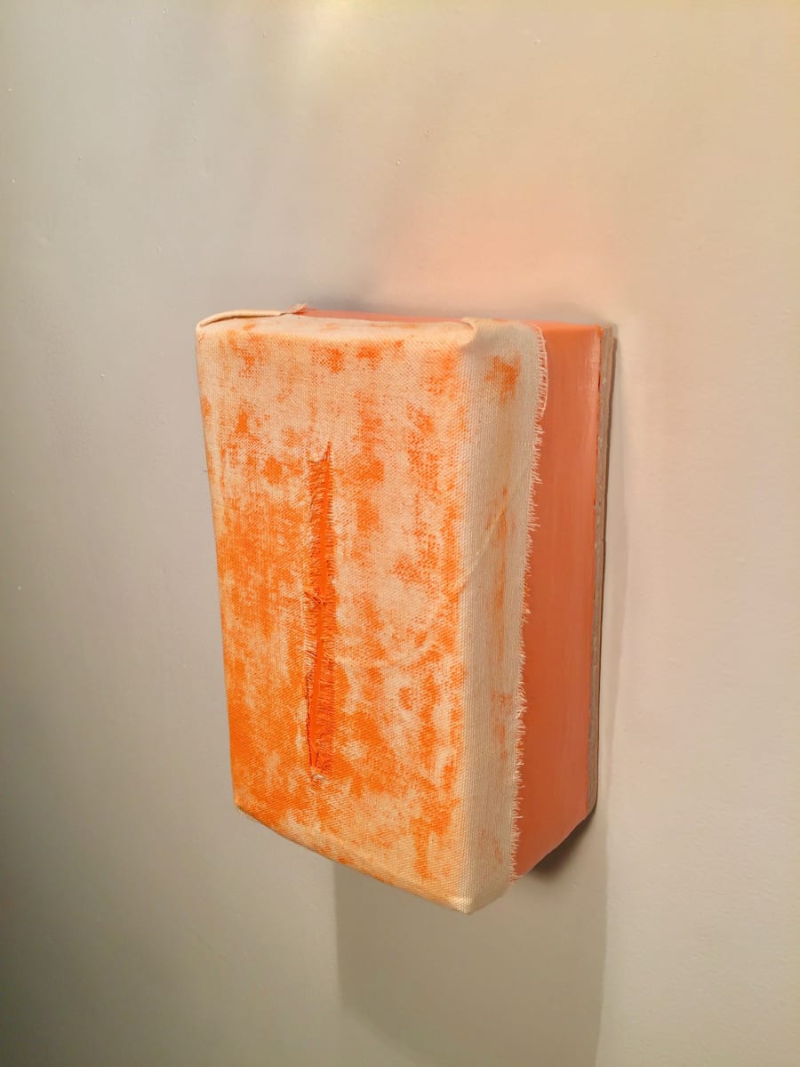 Bandage Painting (orange line) by Howard Schwartzberg 