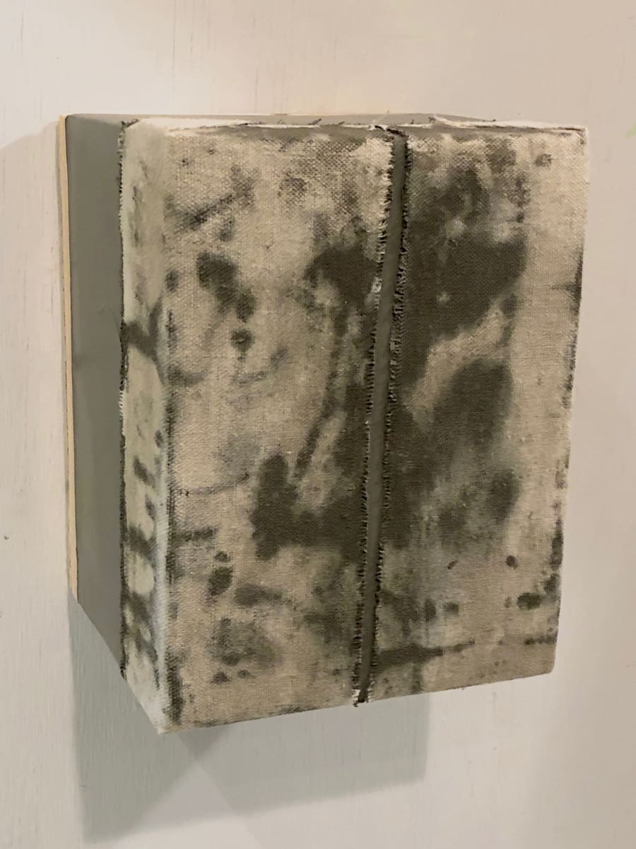Bandage Painting (grey Square Vertical Line) by Howard Schwartzberg 