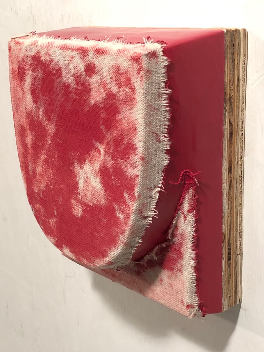 Protruded Bandage Painting (red) by Howard Schwartzberg 