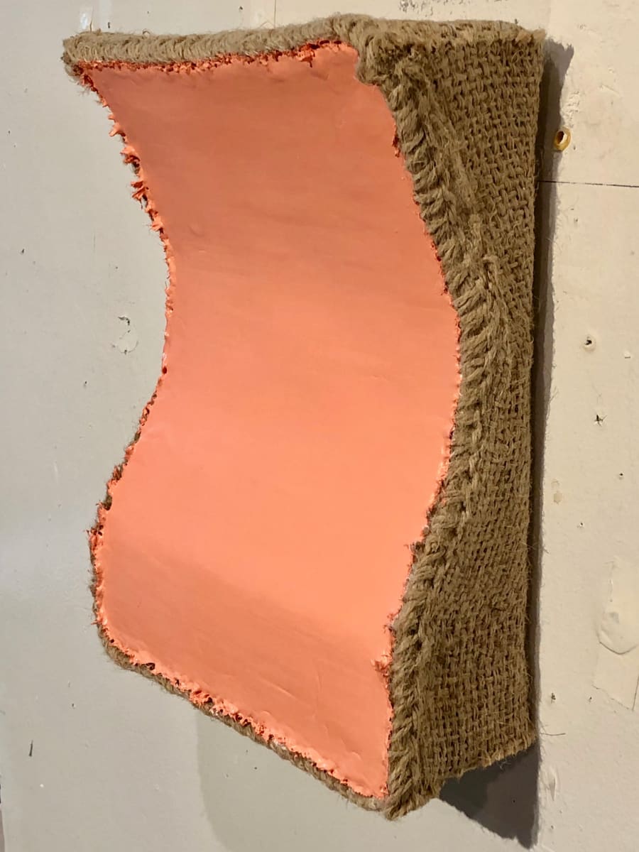 Small Section Painting (orange pink concave) by Howard Schwartzberg 