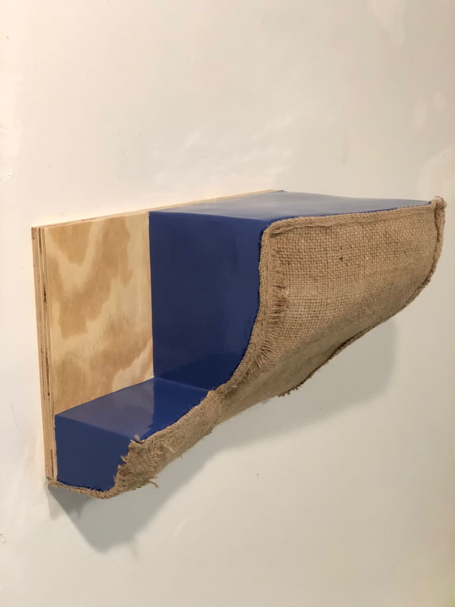 Cut Bag Painting (two levels of blue) by Howard Schwartzberg 