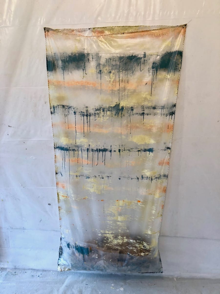 Transparent Negative Plastic Bag Painting (yellow) 