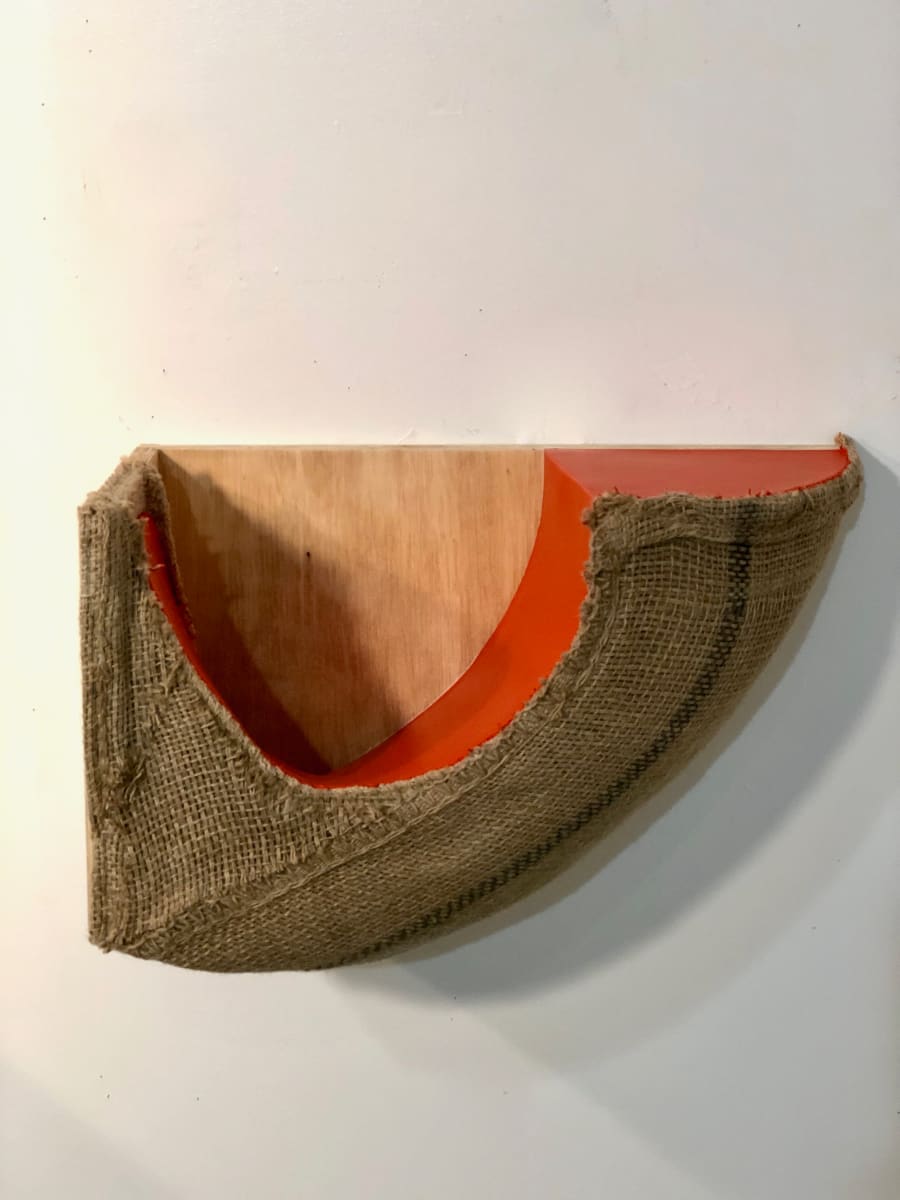 Cut Bag Painting (orange loop) by Howard Schwartzberg 