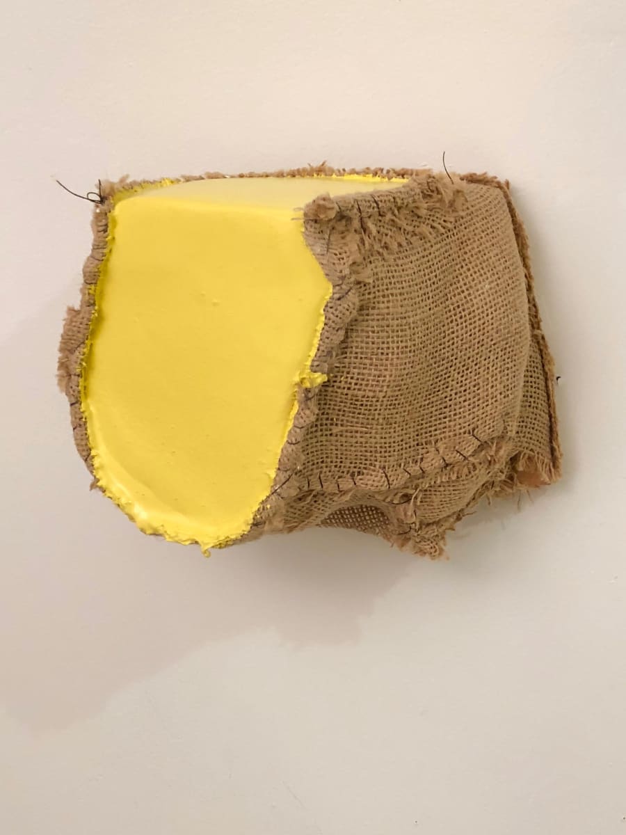 Small Cut Bag Painting (light yellow) 