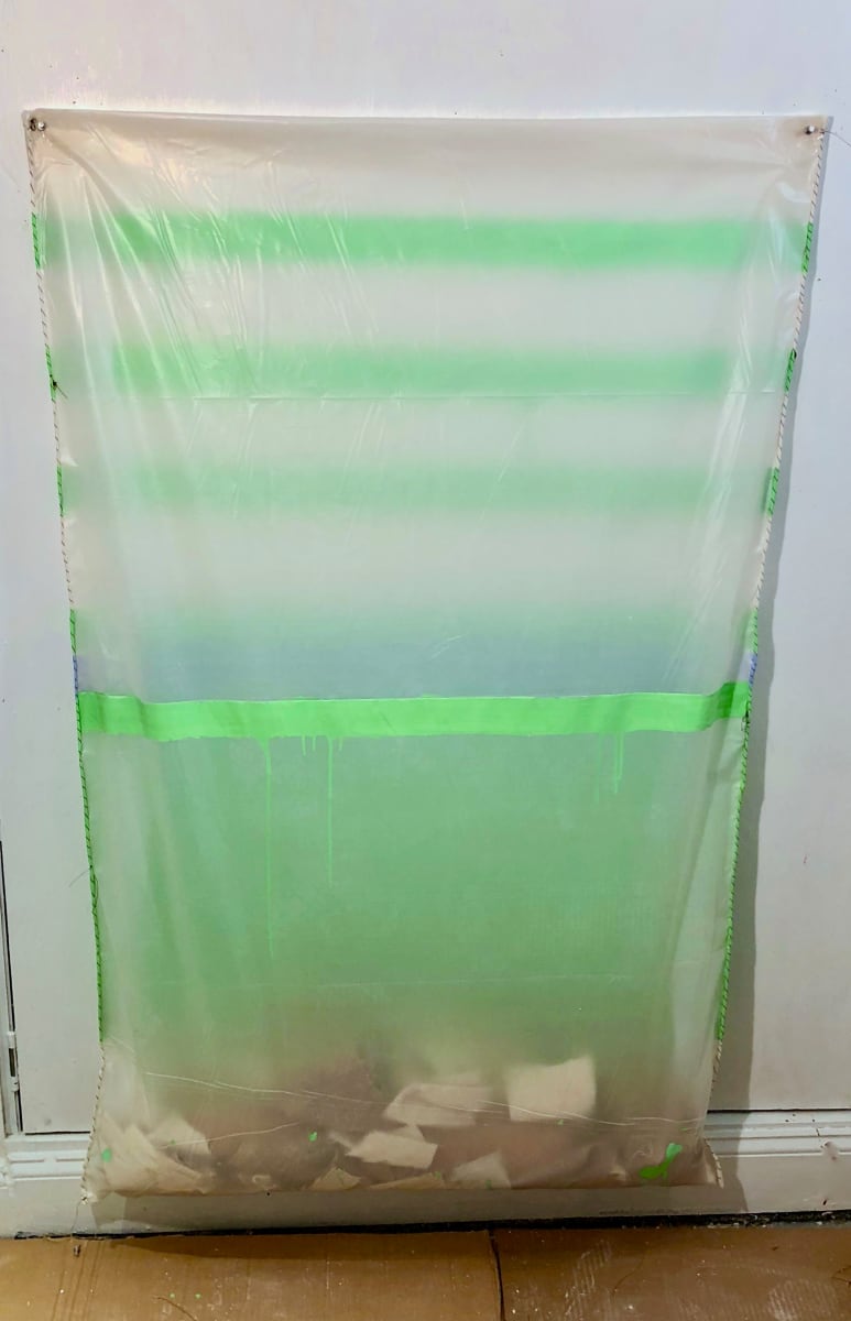 Download Transparent Plastic Bag Painting Green And Blue Artwork Archive